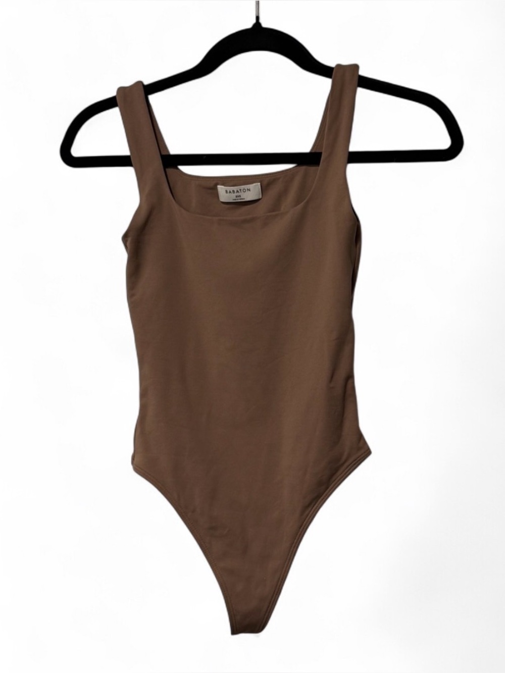 Aritzia Babaton Sleeveless Tank Thong Bodysuit Neutral Taupe XXS 2XS
